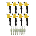 Ignition Upgrade Kit- 2004-2008 Ford 4.6L/5.4L/6.8L 3-Valve, Yellow 8-Pack Includes 8-Pack Of Hp Copper Spark Plugs (P/N 8160) & 8-Pack Of Ignition Coil (P/N 140033-8) ACCEL