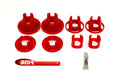 BMR 10-11 5th Gen Camaro Rear Cradle Street Version Poly Inserts Only Bushing Kit - Red