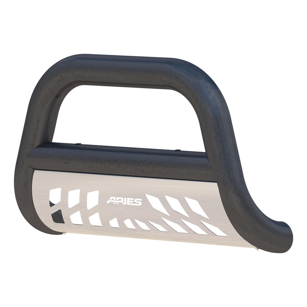 BULL BAR W/ SKID,4IN,AL,BLK TX