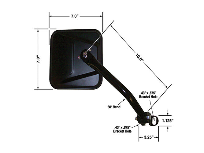 PASSENGER SIDE BLACK FLAT