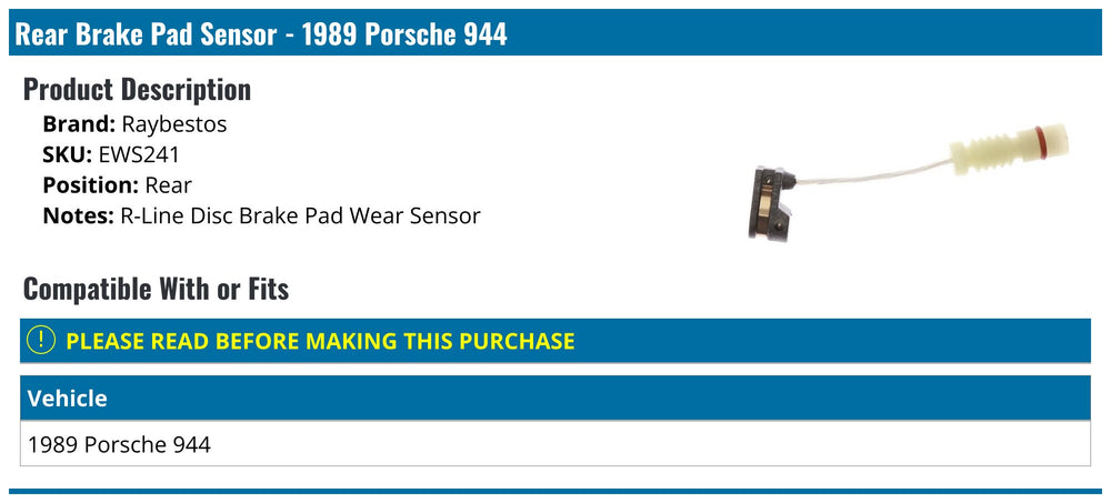 PAD WEAR SENSOR