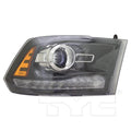 CAPA RH HEADLIGHT ASSY; BLACK DODGE RAM 1500/2500/3500 1618; 1500 CLASSIC 19C