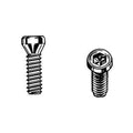 65-66 DOOR HANDLE/CRANK SCREW