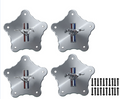 BILLET HUB CAP W/HORSE 4/SET