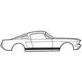 65-66 WHITE G.T. STRIPE