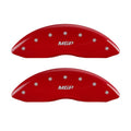 Front Set 2 Caliper Covers Engraved Front MGP Red Finish Silver Characters 1997-2002 Ford E-150 MGP Caliper Covers