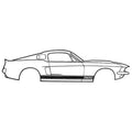 69-70 WHT SHELBY GT500 STRIPES
