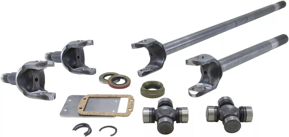 USA Standard 4340 Chrome-Moly replacement axle kit for TJ XJ YJ WJ ZJ front Dana 30 27 spline