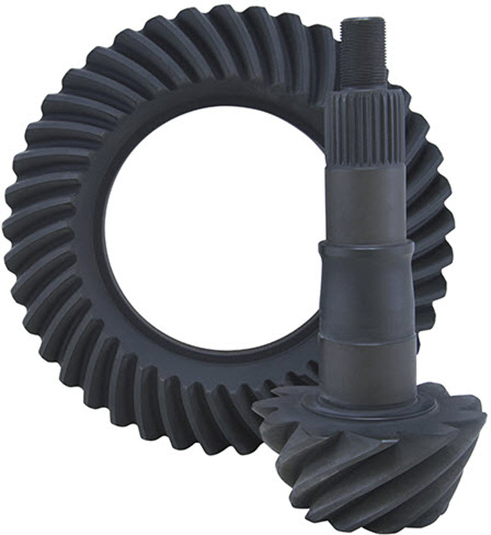 USA standard ring and pinion gear set for Ford 8.8IN Reverse rotation in a 4.56 ratio.