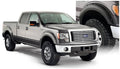 Black Pocket/Rivet Style Smooth Finish 4-Piece Fender Flare Set For 2009-2014 Ford F150 (Excludes Raptor) Bushwacker