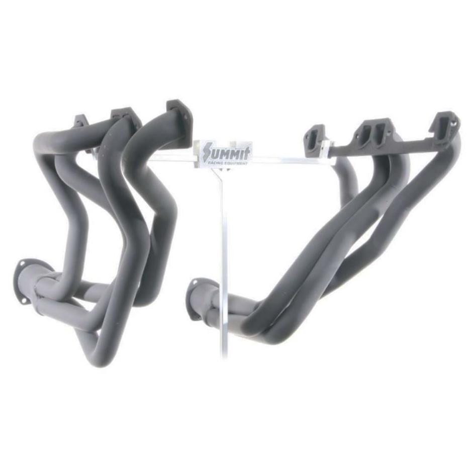Long Tube Header Black Paint Fits 1972-1974 Dodge/Plymouth 2WD & 4WD Pick-Up 1/2 & 3/4 Ton 1974 Ramcharger/Trailduster 4WD 273-360 Tube Size 1.625 Inch Collector Size 3 Inch FlowTech