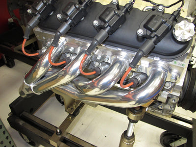 Mid-Length Headers Ceramic Coated 1970-1974 GM LS 2Nd Gen Camaro, Firebird)Tube Size 1-7, 8, Collector Size 3, Port Shape Round Hooker BlackHeart