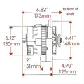 140 Amp XS Small GM Alternator Natural Finis
