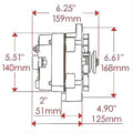 Polished Delco 150amp Alternator 1 Wire