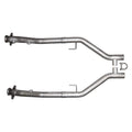 Exhaust H Pipe For Short Tube Headers Catted 2.5 in H-Pipe Hardware Incl Natural 409 Stainless Steel Pypes Exhaust