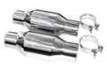 Exhaust H Pipe For Short Tube Headers Catted 2.5 in H-Pipe Hardware Incl Natural 409 Stainless Steel Pypes Exhaust