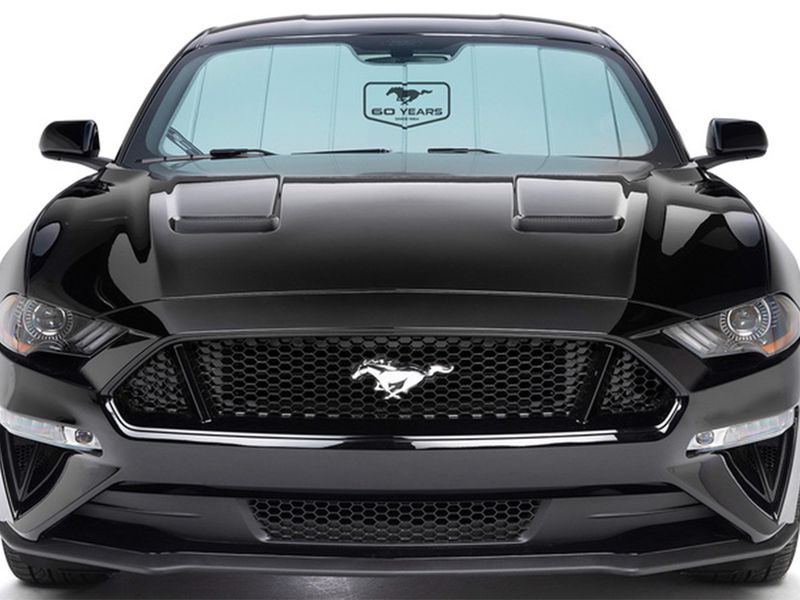 Covercraft 1983-93 Ford Mustang 2 Dr Convertible UVS100 Custom Sunscreen with Mustang 60 Years Logo