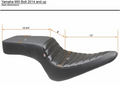 Mustang 08-21 HD Electra Glide,Rd Glide,Rd King,St Glide Squareback 1PC Seat - Black w/Gry Stitching