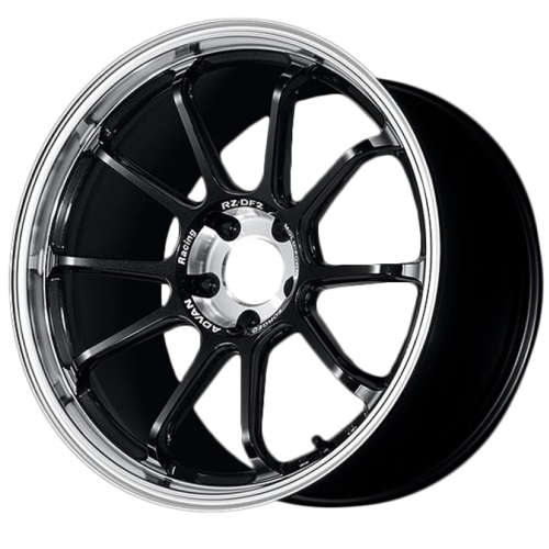Advan RZ-DF2 19x9.5 +22 5x120 Diamond Cut & Racing Titanium Black Wheel