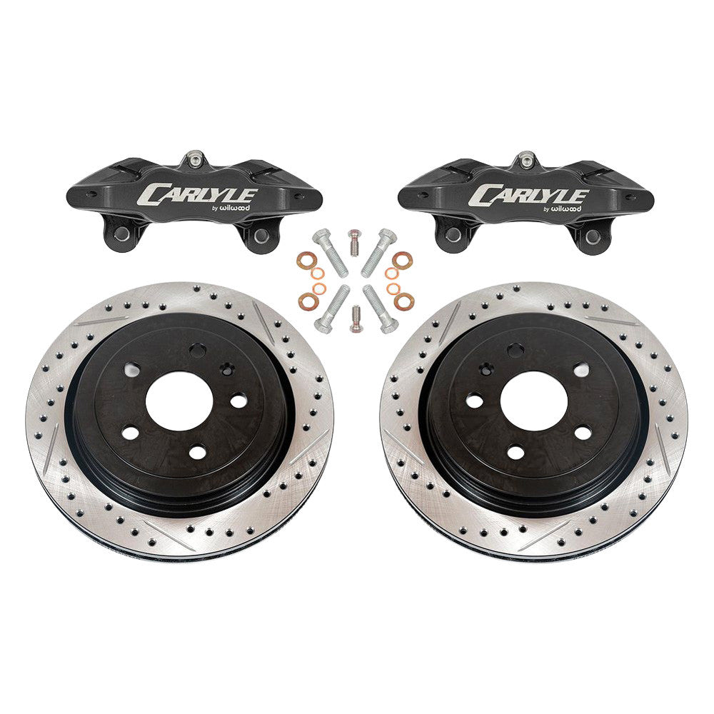 BMR 97-04 Chevrolet Corvette C5 Brake Kit For 15in Conversion Drilled & Slotted Rotors Black Caliper