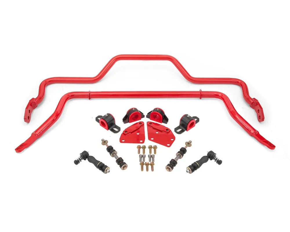 BMR 82-92 Chevrolet Camaro Sway Bar Kit Front Hollow 38mm Adjustable - Black Hammertone