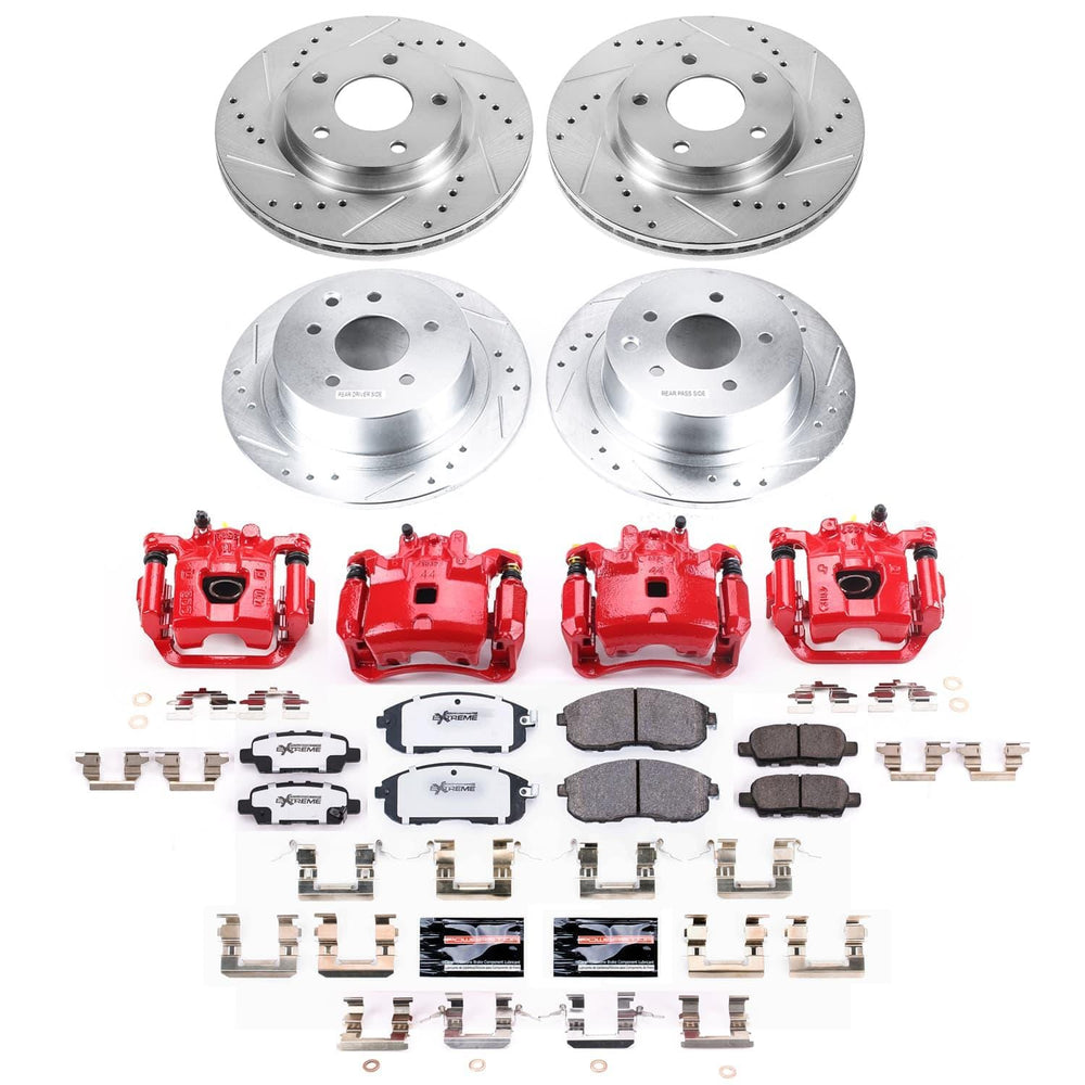 Power Stop 2019 Nissan Sentra Front and Rear Z26 Street Kit w/Calipers