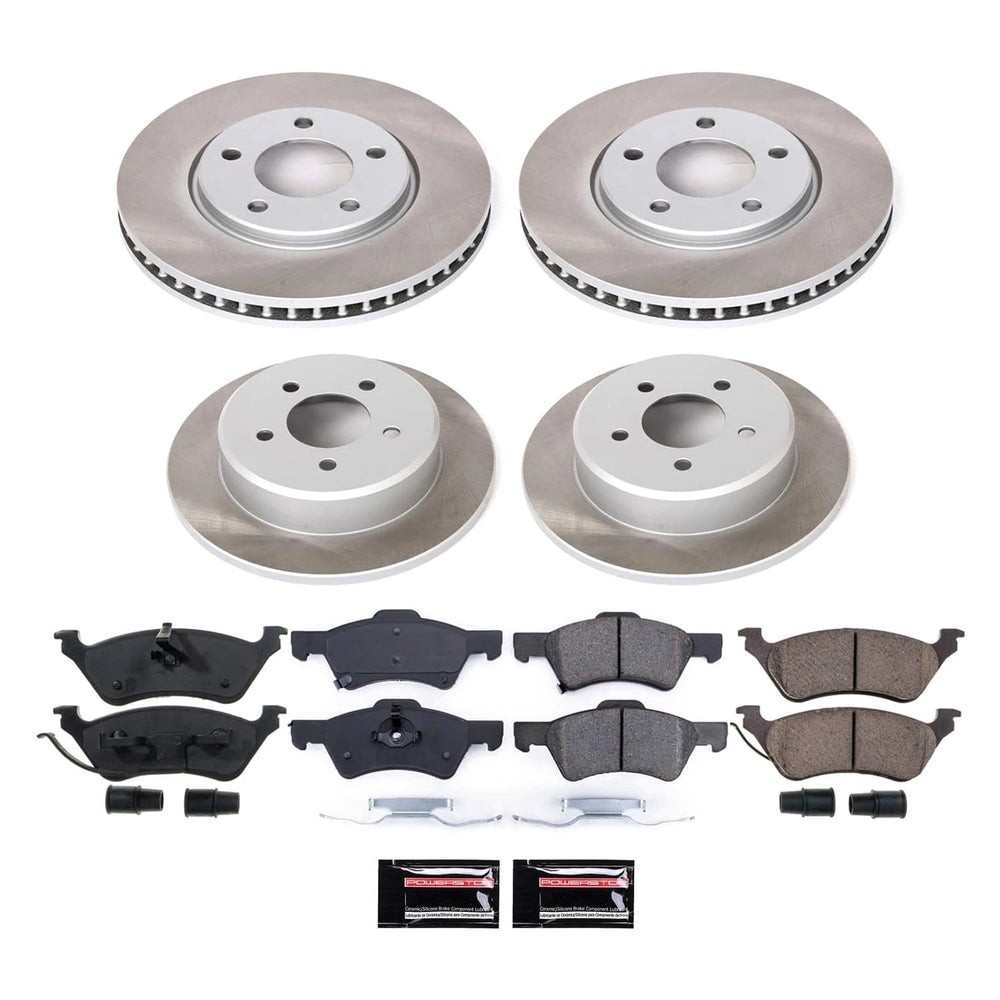 Power Stop 01-07 Chrysler Town & Country Front and Rear Semi-Coated Rotor Kit
