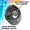 XK Glow 07-18 Jeep Wrangler JK 7in Headlight XKmax RGBW LED 2pc XKchrome Bluetooth App Cntl Kit