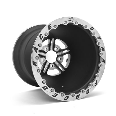 Race Star 63 Pro Forged 15x10 SBL Sportsman 5x4.75 BC / 4.00in. BS Wheel - Black Anodized/Machined