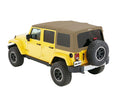 ~(67 lbs. 61X29X8)~ Bestop Twill Supertop NX Soft Top with Tinted Rear AND Side Windows  No Doors  Complete Soft Top - Pebble Twill