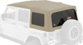 ~(67 lbs. 61X29X8)~ Bestop Twill Supertop NX Soft Top with Tinted Rear AND Side Windows  No Doors  Complete Soft Top - Pebble Twill