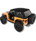 ~(67 lbs. 61X29X8)~ Bestop Twill Supertop NX Soft Top with Tinted Rear AND Side Windows  No Doors  Complete Soft Top - Pebble Twill