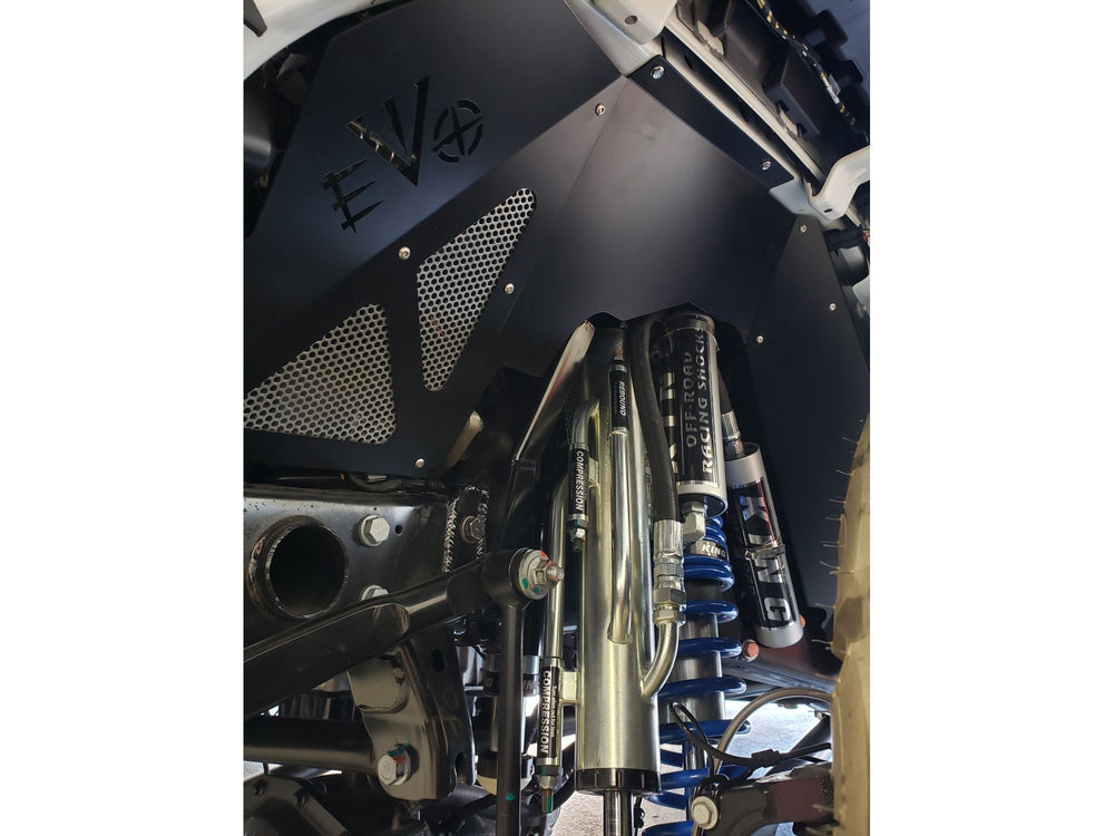 ~(8 lbs. 28X17X5)~ EVO MFG Jeep Wrangler JL JLU and Gladiator Front Vented Aluminum Inner Fenders Coil Spring Suspensions