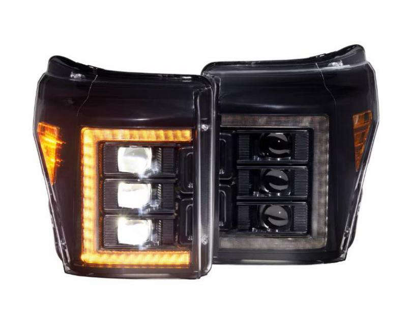 XB LED Headlights: Ford Super Duty (11-16) (Pair Amber DRL)