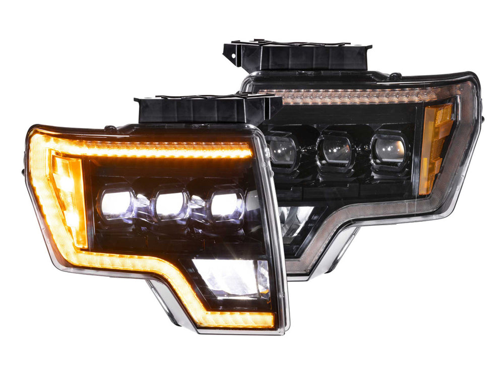 XB LED Headlights: Ford F150 (09-14) (Pair / ASM Amber DRL)