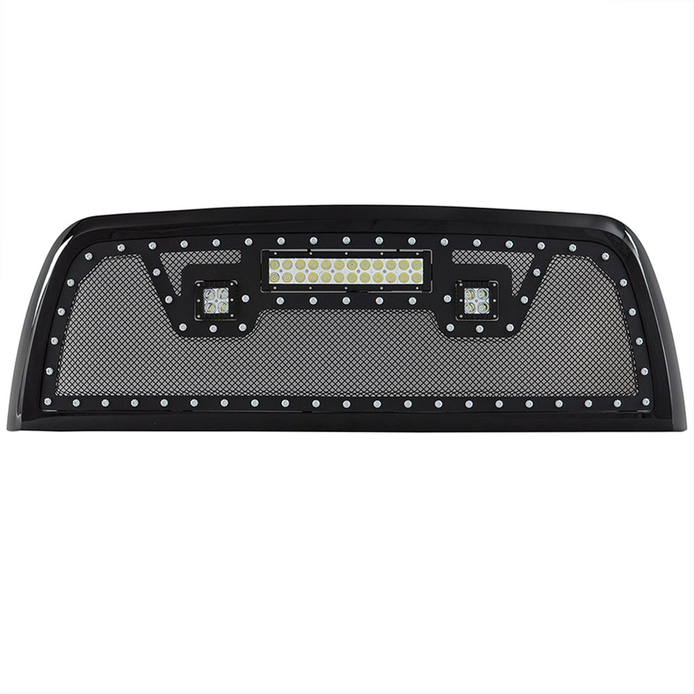 ***Discontinued***~(24 lbs. 56X19X9)~ Black Evolution Stainless Steel Wire Mesh Packaged Grille w/ LED 2013-2018 Dodge Ram 2500/3500