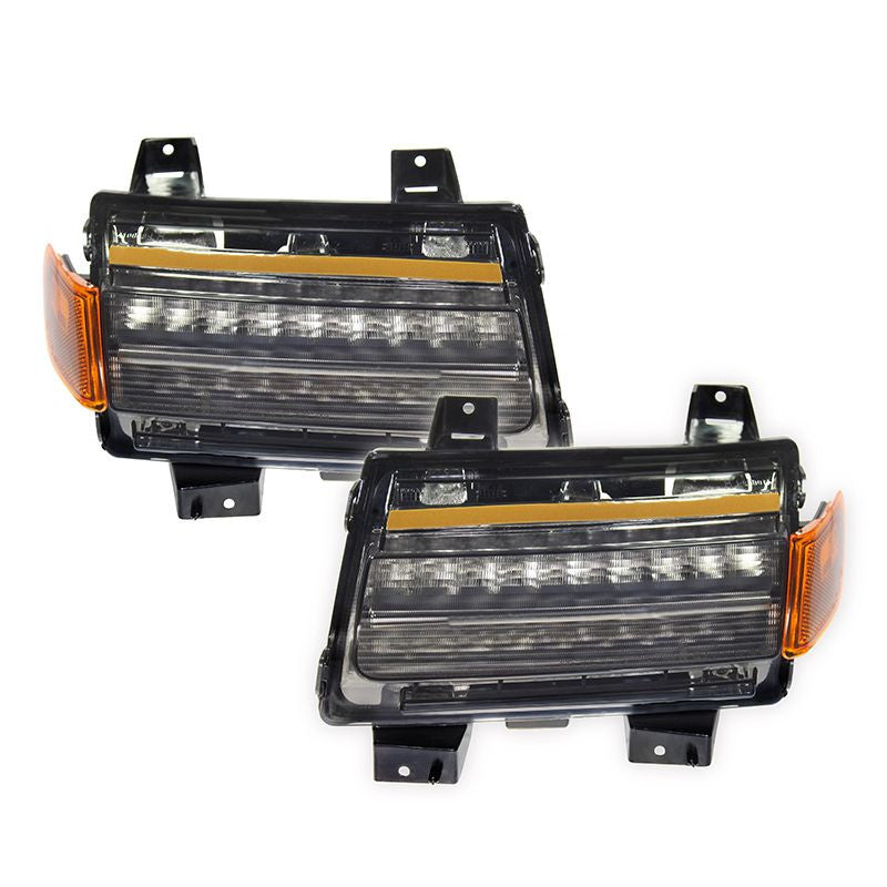 ~(6 lbs. 16X10X6)~ Jeep Wrangler JL/Gladiator JT Smoked LED Fender Light w/ Sequential Turn Signals AND Side Marker Light