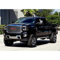 ~(10 lbs. 24X20X19)~ GMC Sierra 14-18 1500 (3rd GEN) and 14-19 2500/3500 PROJECTOR HEADLIGHTS w/ SMOOTH OLED HALOS and DRL - Smoked / Black