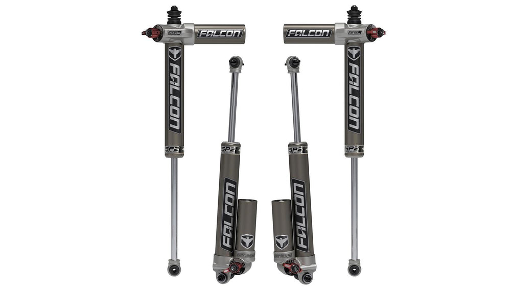 0718 WRANGLER JK 4DR: FALCON SP2 3.3 FAST ADJUST PIGGYBACK SHOCK KIT (56IN LIF