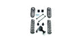~(64 lbs. 25X14X13)~ JK 2 Door 2.5 Lift Kit 07-Pres Wrangler JK TeraFlex