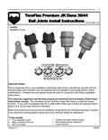 ~(6 lbs. 5X5X5)~ TJ/YJ/XJ/ZJ Dana 30/44 Premium Series Ball Joint 4-Pack