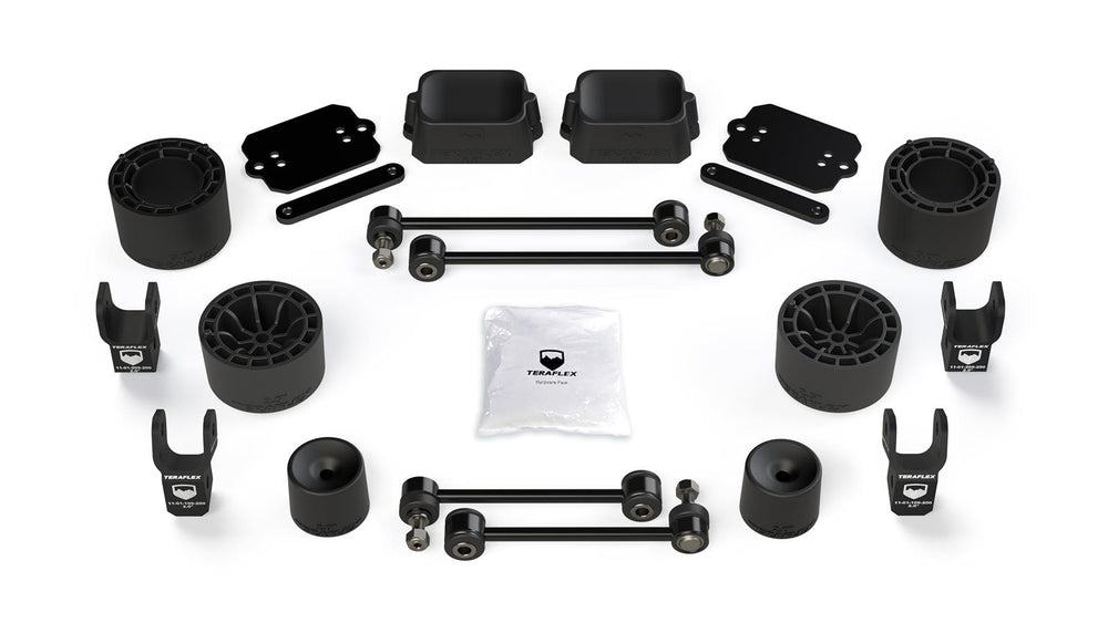 JLU 4DR RUBICON: 2.5IN SPACER LIFT KIT W/ SHOCK EXTENSIONS