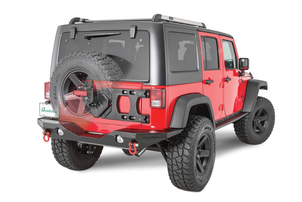 (KIT) 0718 WRANGLER JK HD HINGED CARRIER WITH ADJUSTABLE TIRE MOUNT