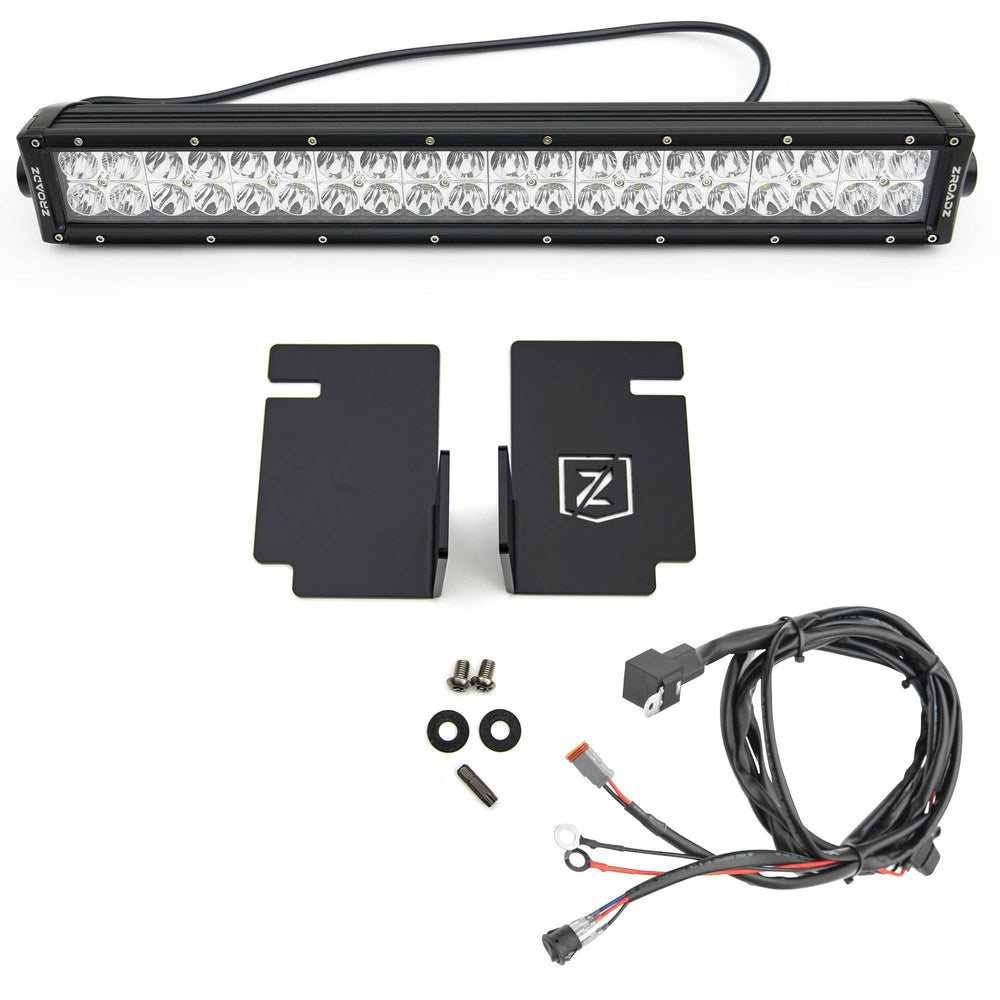 ***Discontinued***2008-2010 FORD F250 350: Front Bumper Center Opening LED Light Bar Mount KIT with 20 IN Inch Led Light Bar (Includes Universal Wiring Harness)