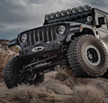 ~(77 lbs. 40X9X9)~  1 4 Pounder Front Bumper for Jeep Wrangler JK JL Gladiator JT Black EVO Mfg
