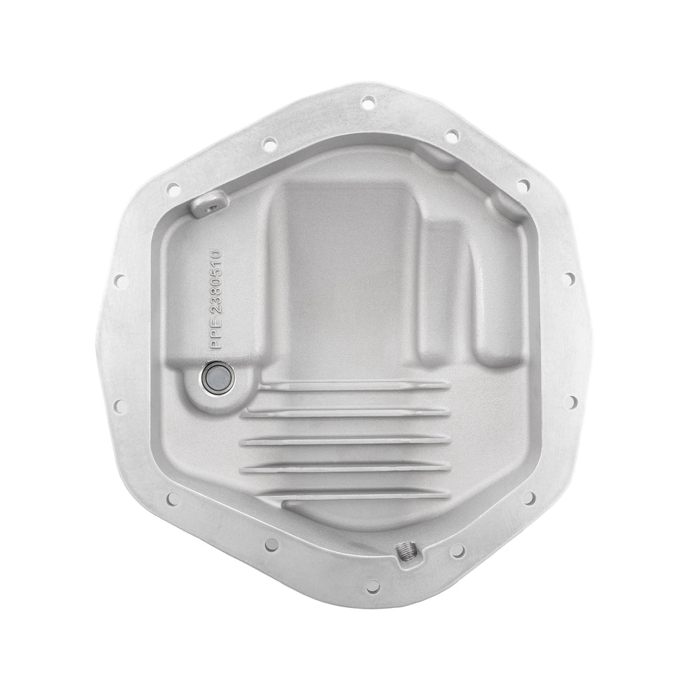 Heavy Duty Cast Aluminum Rear Differential Cover GM/Ram 2500/3500 HD Raw PPE Diesel Silver