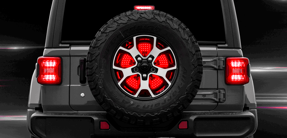 XK Glow Jeep 5th Wheel Light w/ Brake, Running, Reverse and Turn Signal Lights