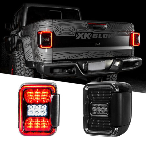 XK Glow Jeep JT Gladiator LED Taillight w/ Smoked Lens