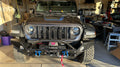 Rock Hard 4x4 Aluminum Patriot Series Full Width Front Bumper w Lowered Winch Mount for Jeep Wrangler JL 2018 - Current [RH-90245]