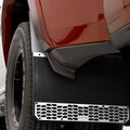19C RAM 3500 DUALLY REAR 2 PC MUD SKINS SOLID BRUSHED STAINLESS STEEL